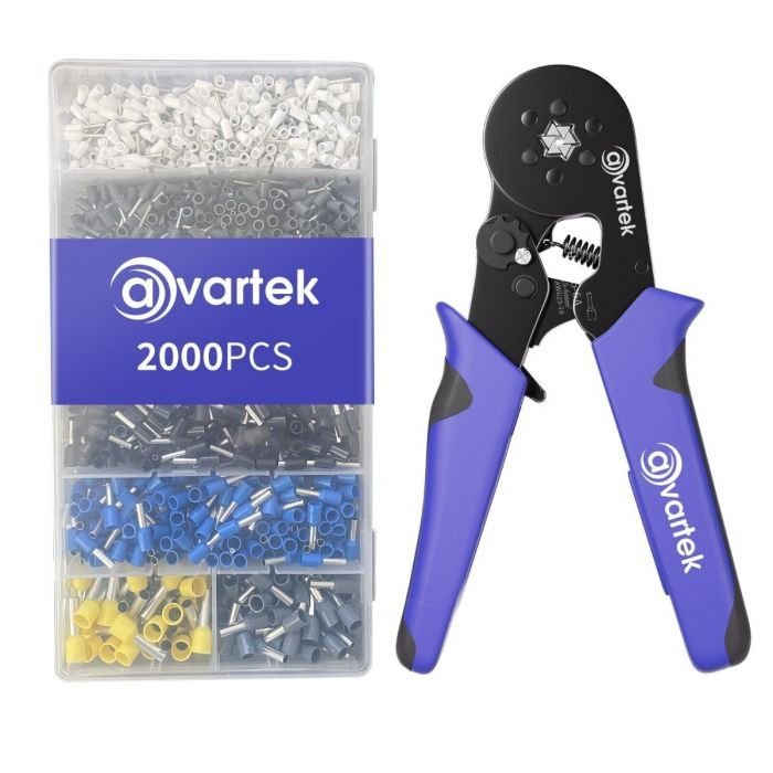 2000PC Crimper Plier Set, AVARTEK 0.25-6mm² Ferrule Crimping Tool Kit