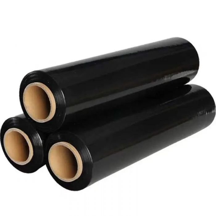 Black Strong Pallet Wrap Parcel Stretch Packaging Film - 400mm x 260m 20 Microns