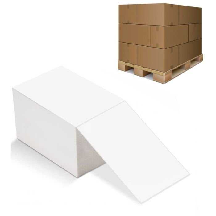 4x6" Fanfold Thermal Shipping Labels (1000 Labels) - 240 Stacks