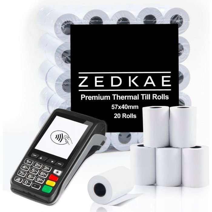 57x40 Thermal Till Rolls (20 Rolls) - ZEDKAE