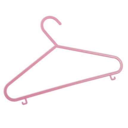 Pink Plastic Children’s Clothes Hanger with Shoulder Notches – 29cm