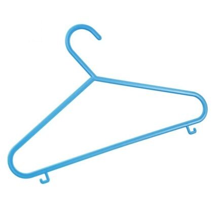 Blue Plastic Children’s Clothes Hanger with Shoulder Notches – 29cm