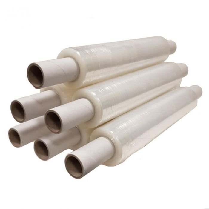 6 Rolls Extended Core Stretch Film Wrap Clear 400mm x 110m 17 microns