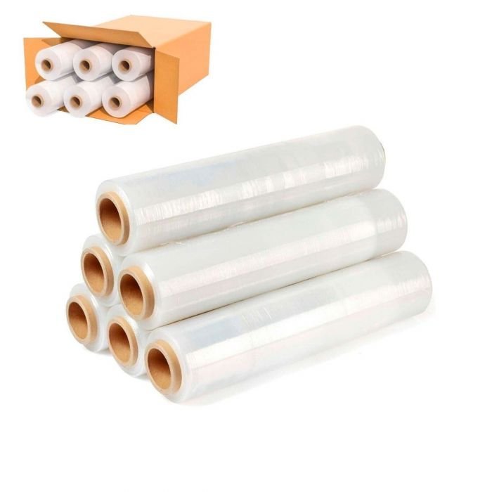 6 Rolls Stretch Film Pallet Wrap Clear 400mm x 110m 17 microns
