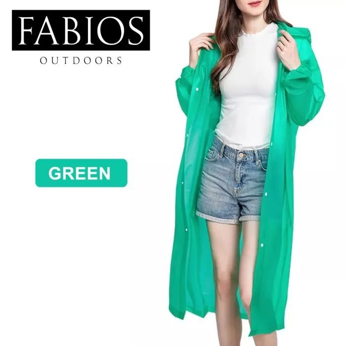 Waterproof Green Poncho Raincoat for Men / Women