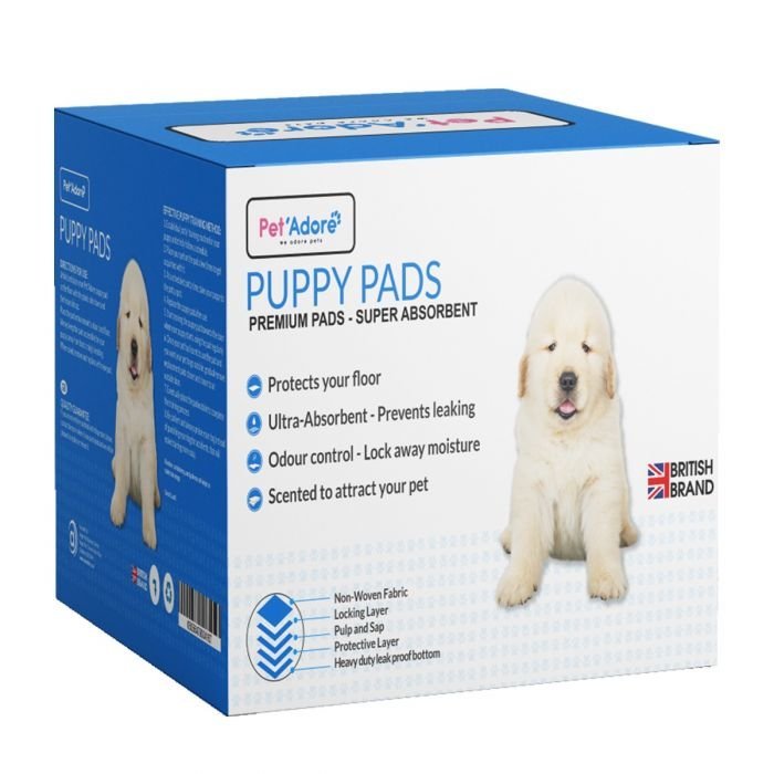 Pet'Adore 50cm x 40cm Blue Puppy Training Pads - 100 Pack
